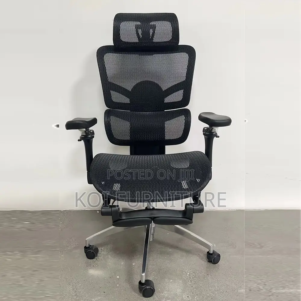 Office Chair : L19 Black High-Back Mesh Ergonomic Office Chair
