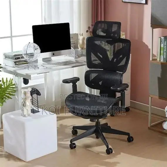 Office Chair : L19 Black High-Back Mesh Ergonomic Office Chair