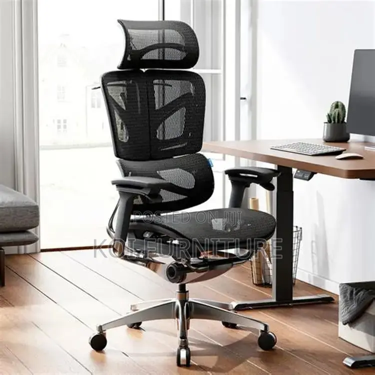 Office Chair : L19 Black High-Back Mesh Ergonomic Office Chair