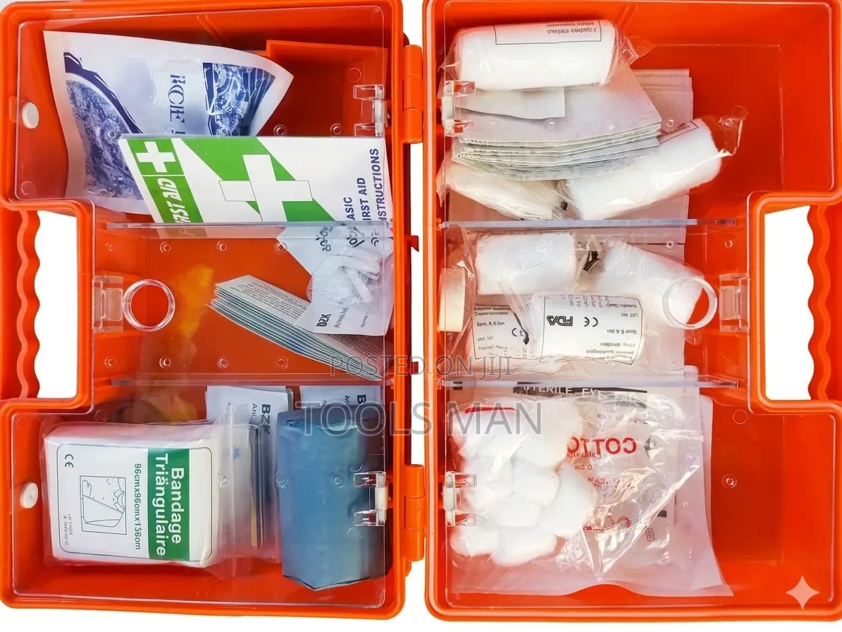 Professional Portable Emergency First Aid Kit - Orange Case