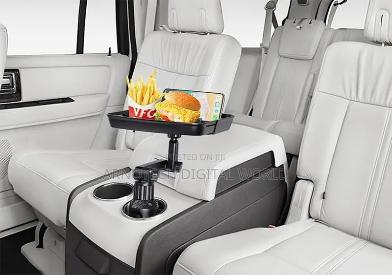 360° Rotating Car Cup Holder Tray Table With Phone Holder