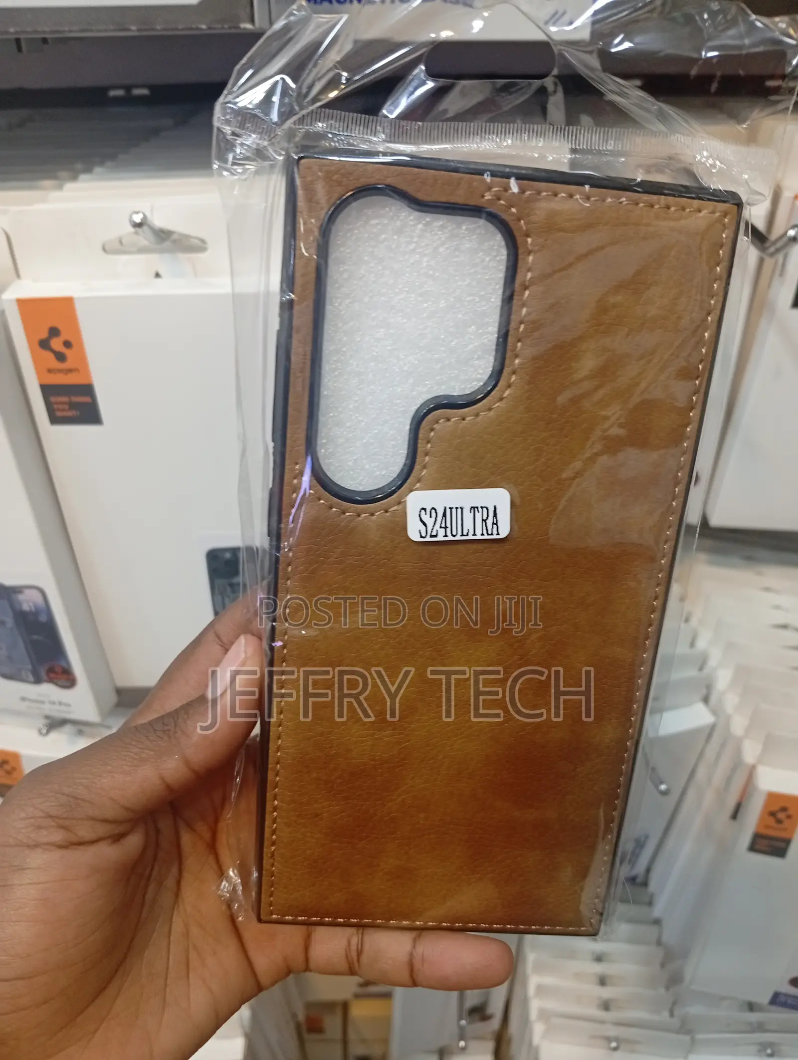 Samsung Galaxy S24 Ultra Leather Chrome Case