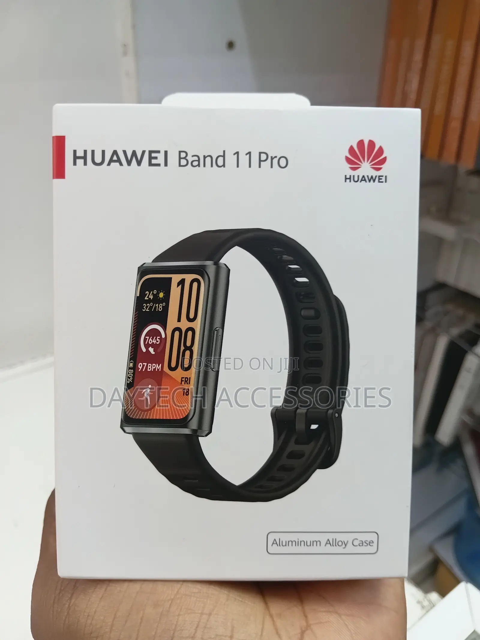 Huawei Band 11 Pro Smart Fitness Tracker With an Aluminum Alloy Case.