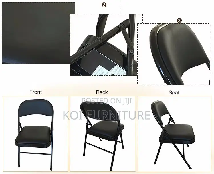 Office Chair : Padded Metal Office Folding Chair