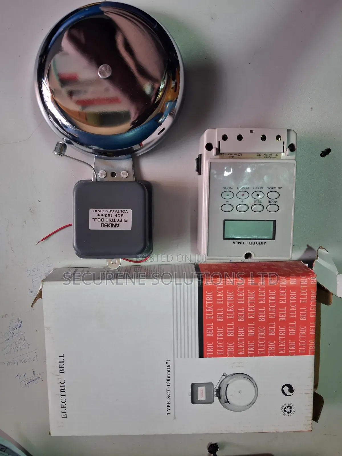 Auto SCH Bell Timer and 150mm Electric SCH Bell Gong Andeli