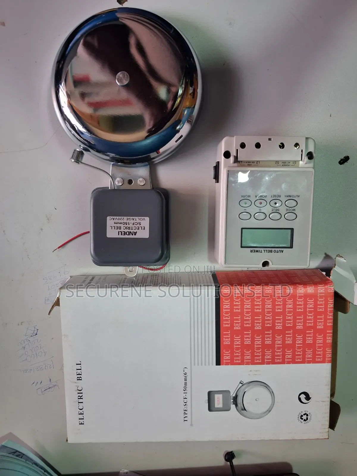 Auto SCH Bell Timer and 150mm Electric SCH Bell Gong Andeli