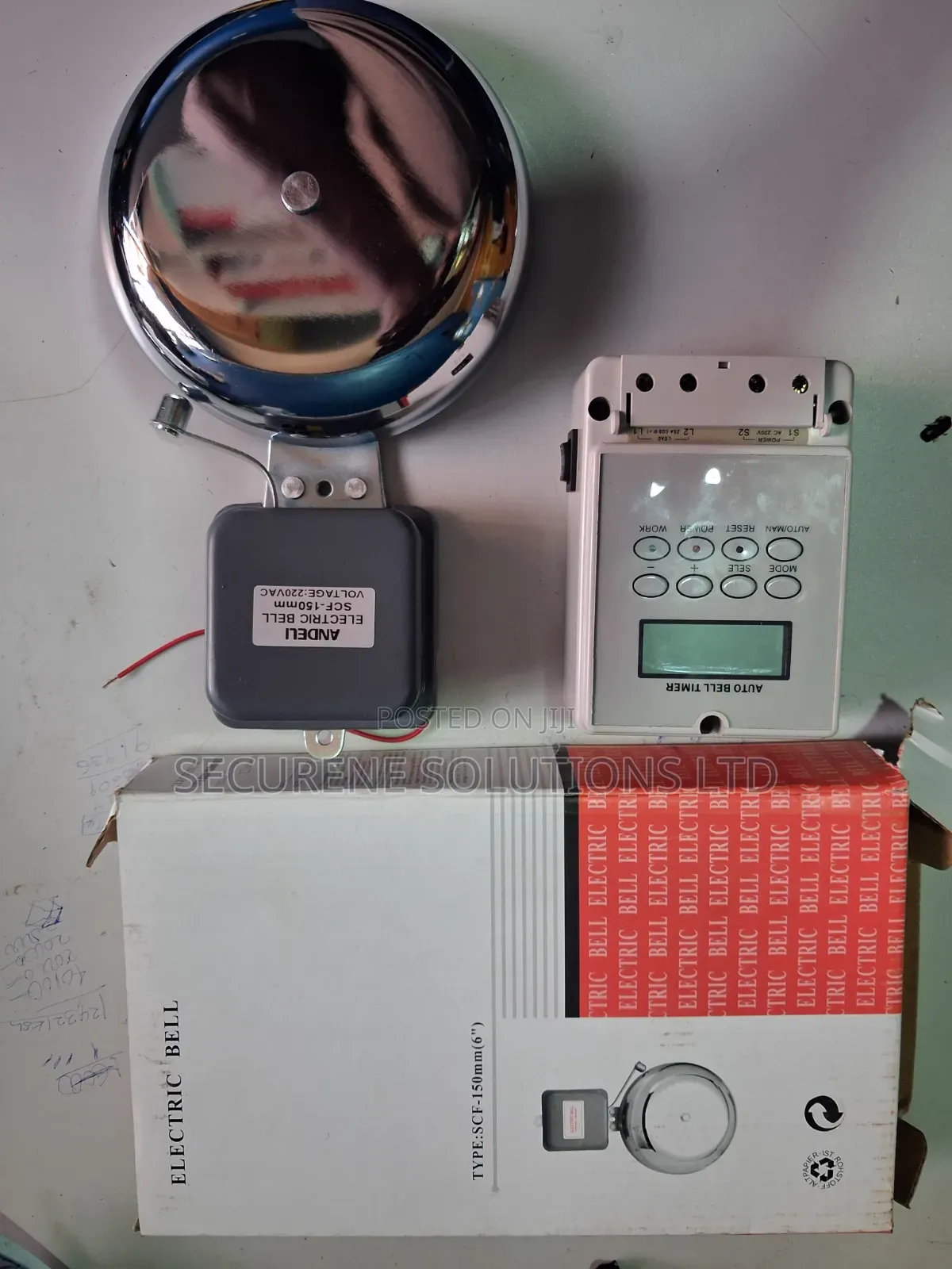 Auto SCH Bell Timer and 150mm Electric SCH Bell Gong Andeli