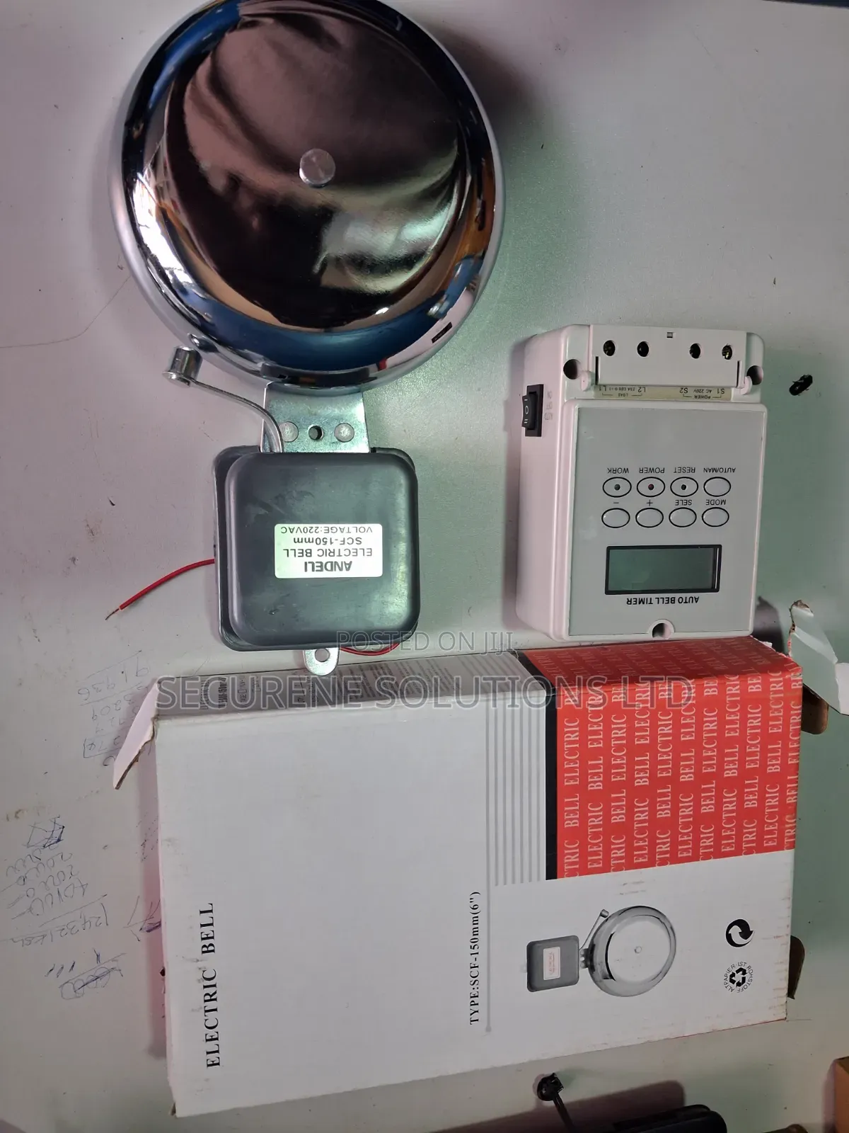 Auto SCH Bell Timer and 150mm Electric SCH Bell Gong Andeli