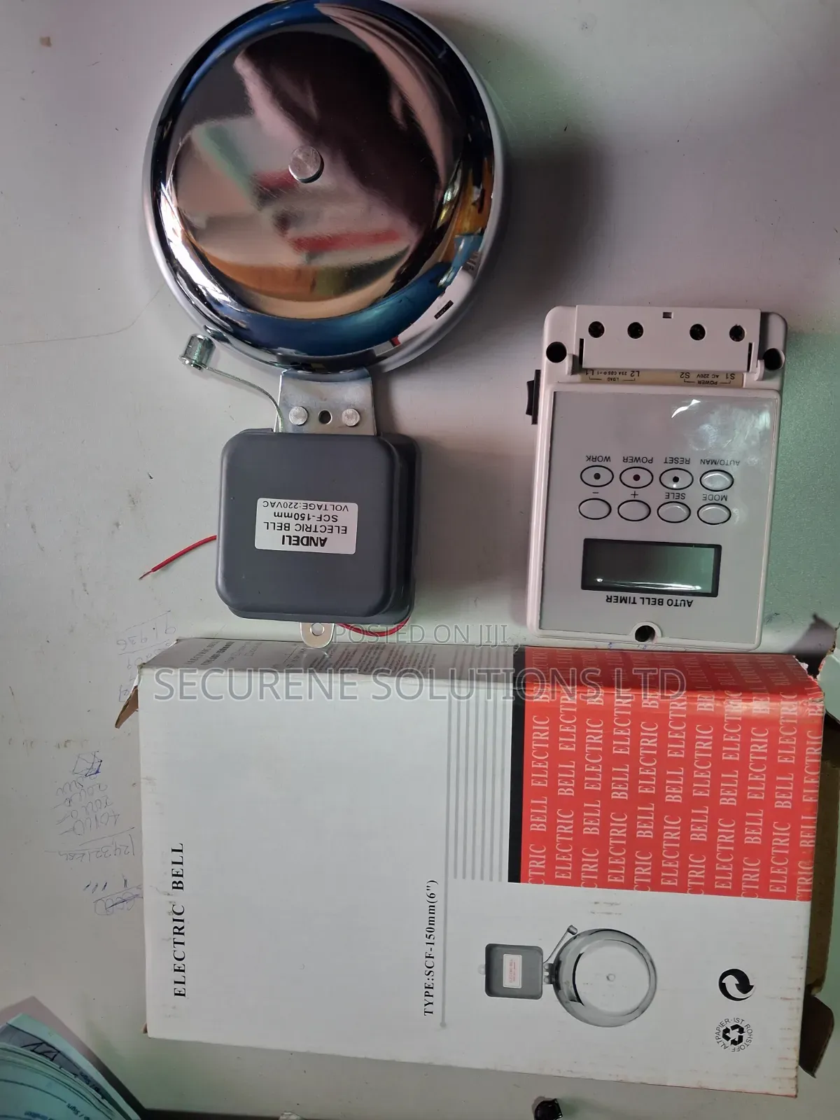 Auto SCH Bell Timer and 150mm Electric SCH Bell Gong Andeli
