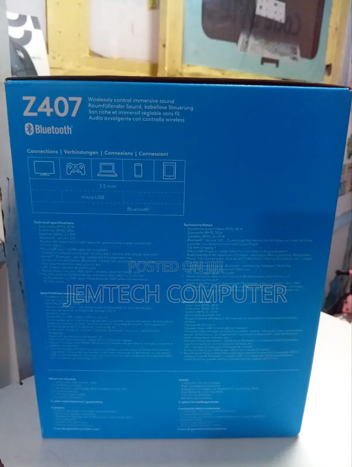 Logitech Z407 Bluetooth Computer Speakers With Subwoofer and Wireless