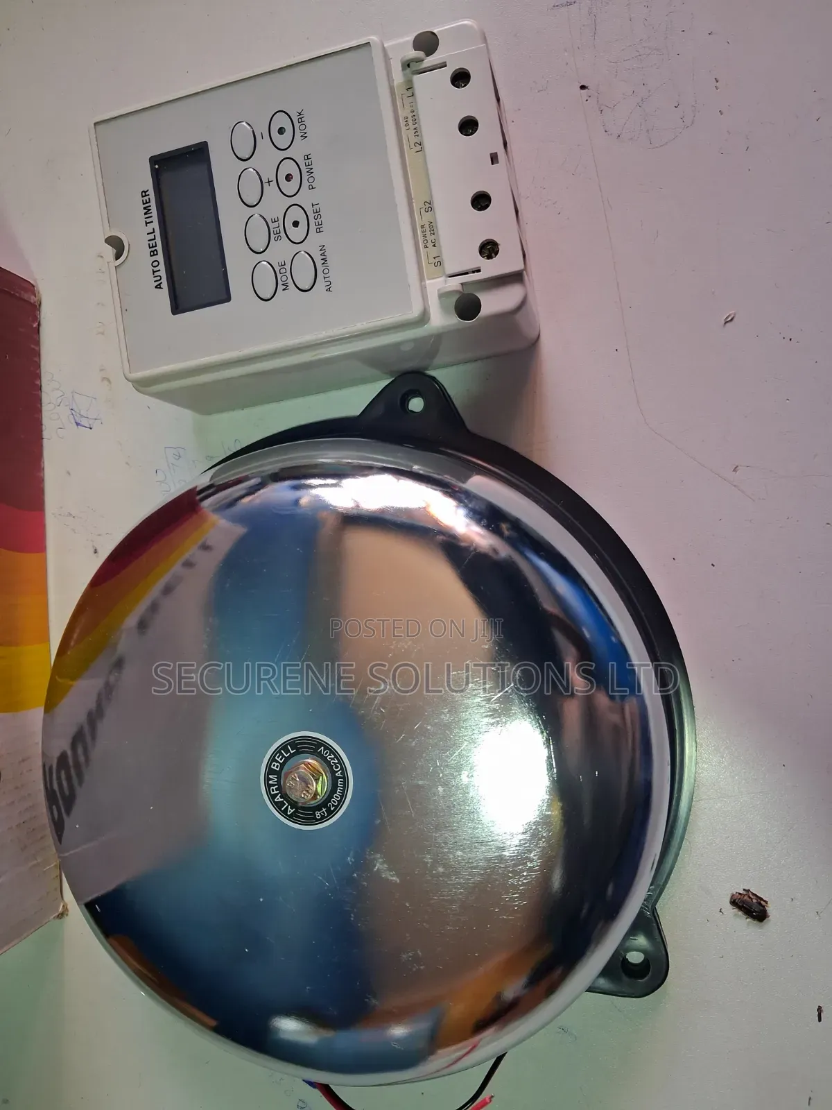 Automatic Bell Timer Switch and 200mm Electric SCH Bell Gong Round