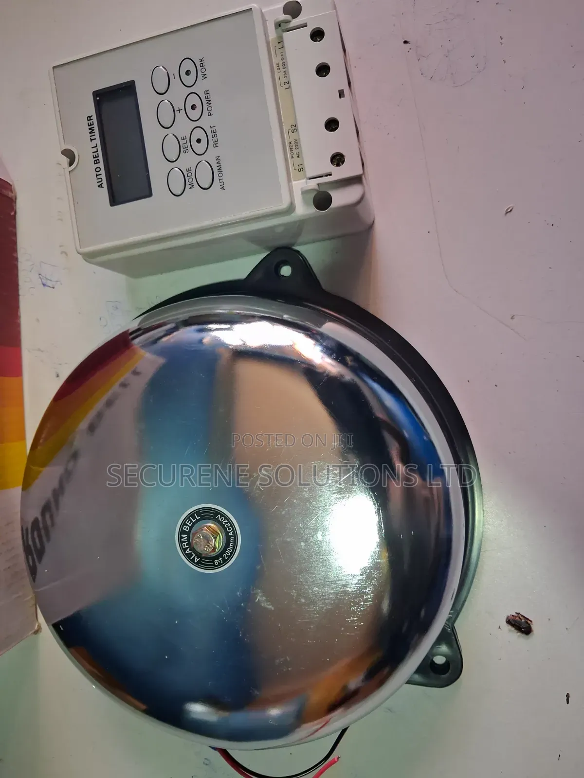 Automatic Bell Timer Switch and 200mm Electric SCH Bell Gong Round