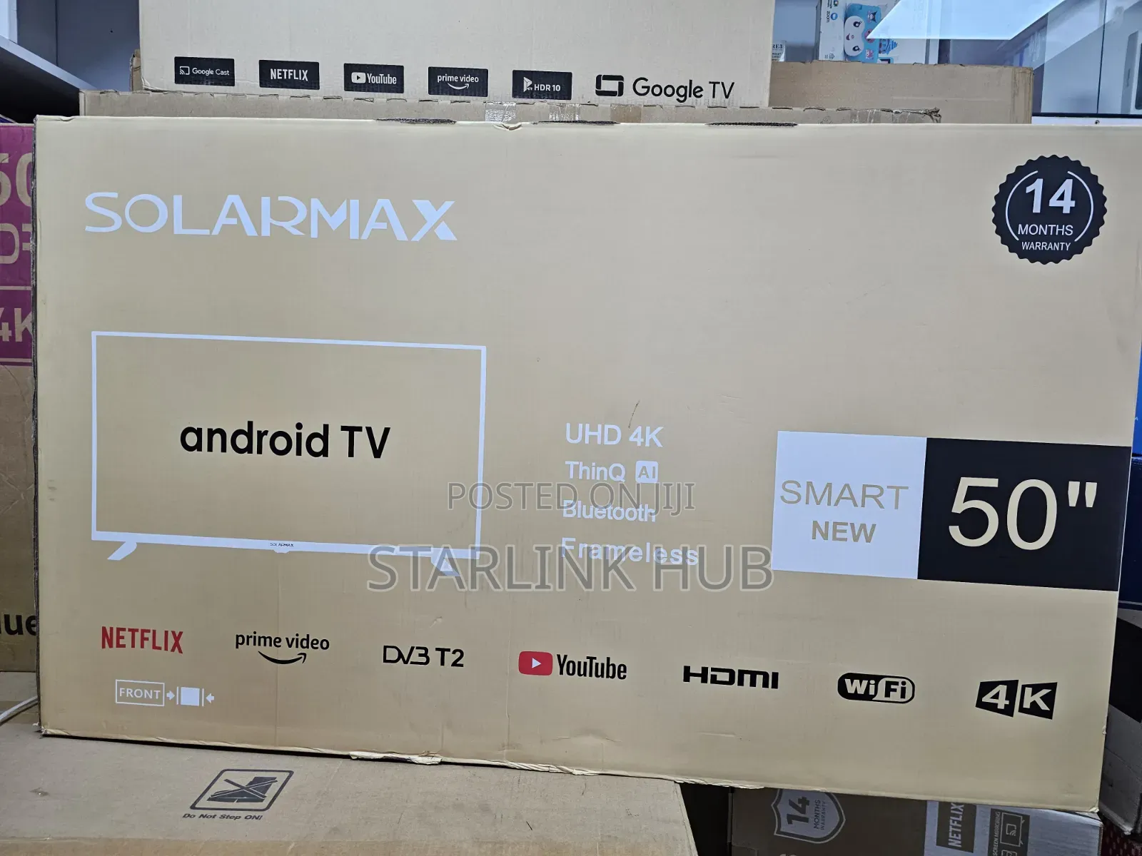 Solarmax 50-Inch Full Hd Led Smart Tv With Built-in Wi-Fi,Android Os
