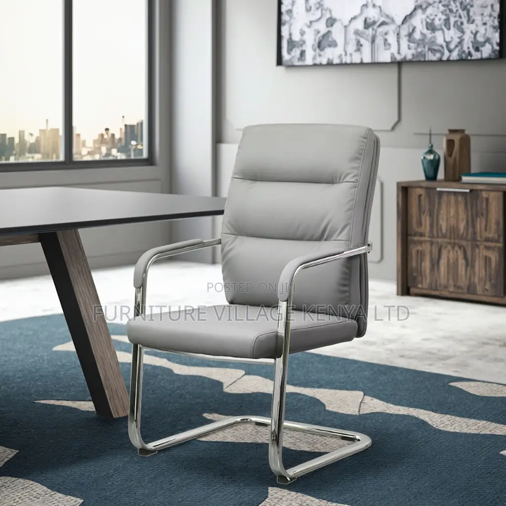 Non-Swivel Modern Manager Leather Office Chair