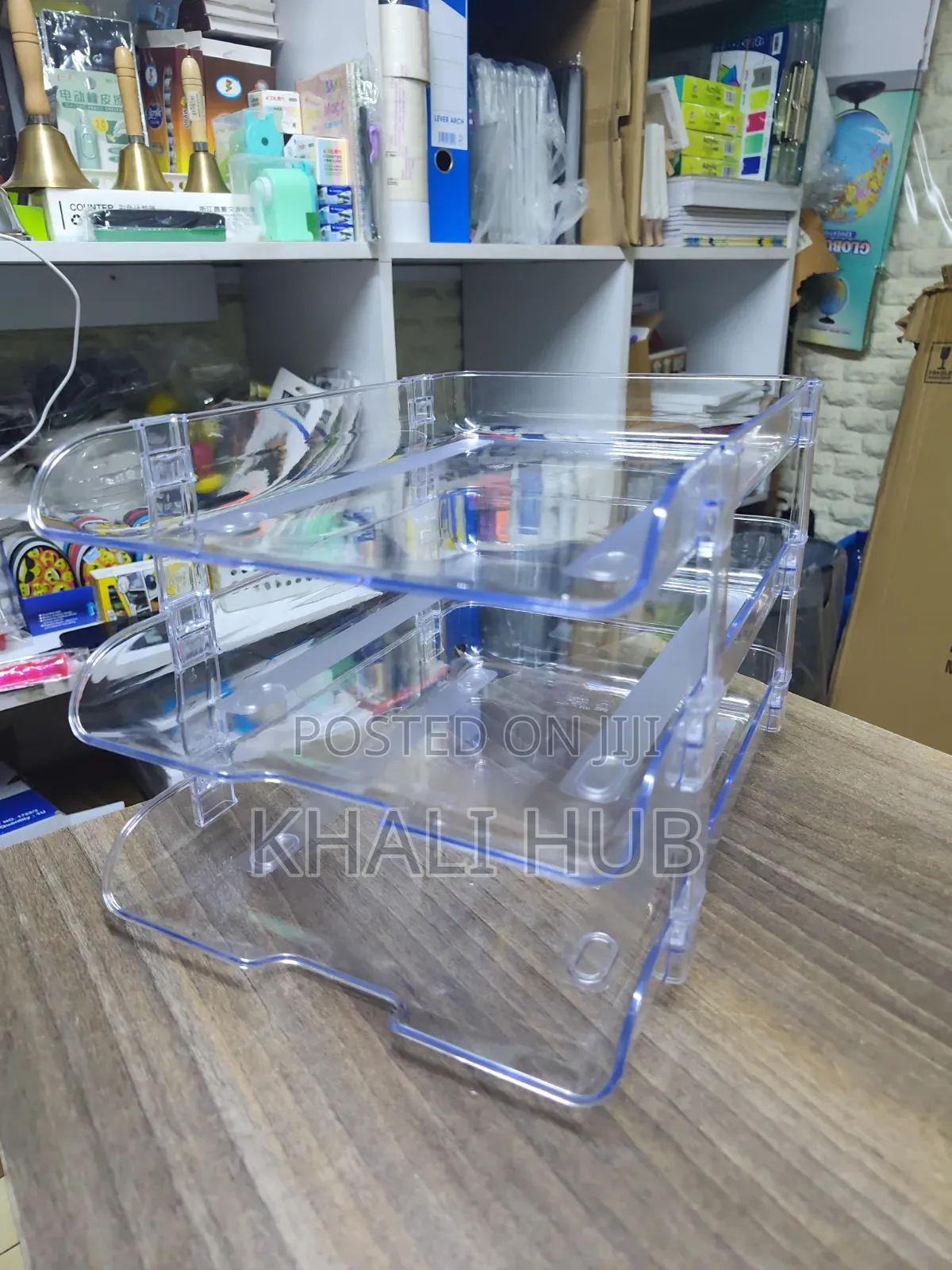 Clear 3 Tier Document Tray – Transparent Office Organizer Kenya