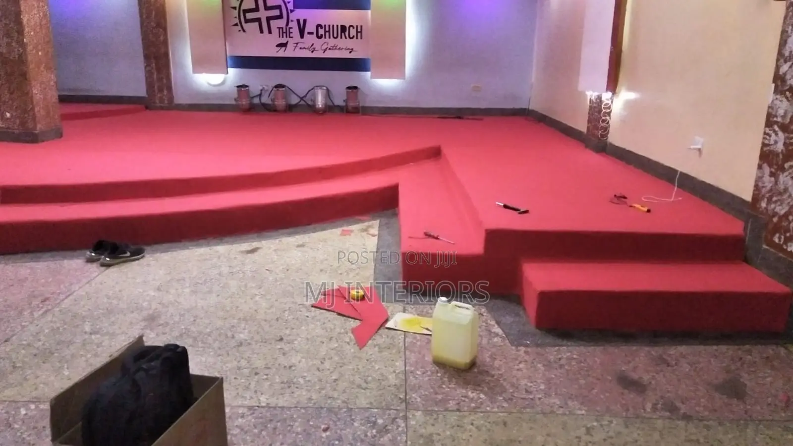 Executive Red Carpet for Church Interior Flooring