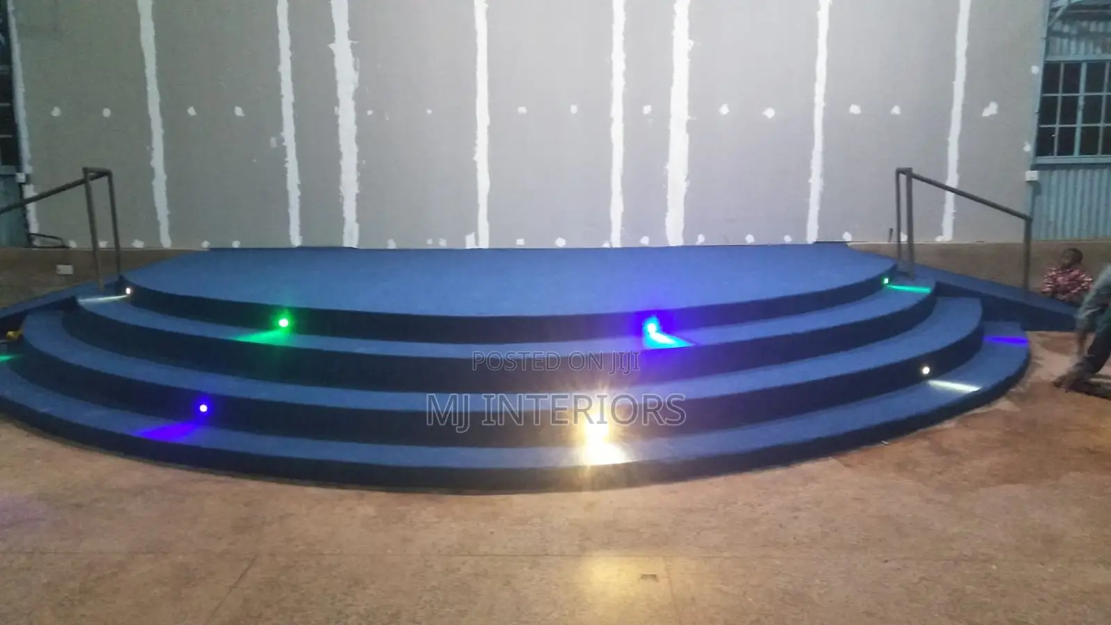 Blue Church Wall to Wall Carpet for Sanctuary Flooring