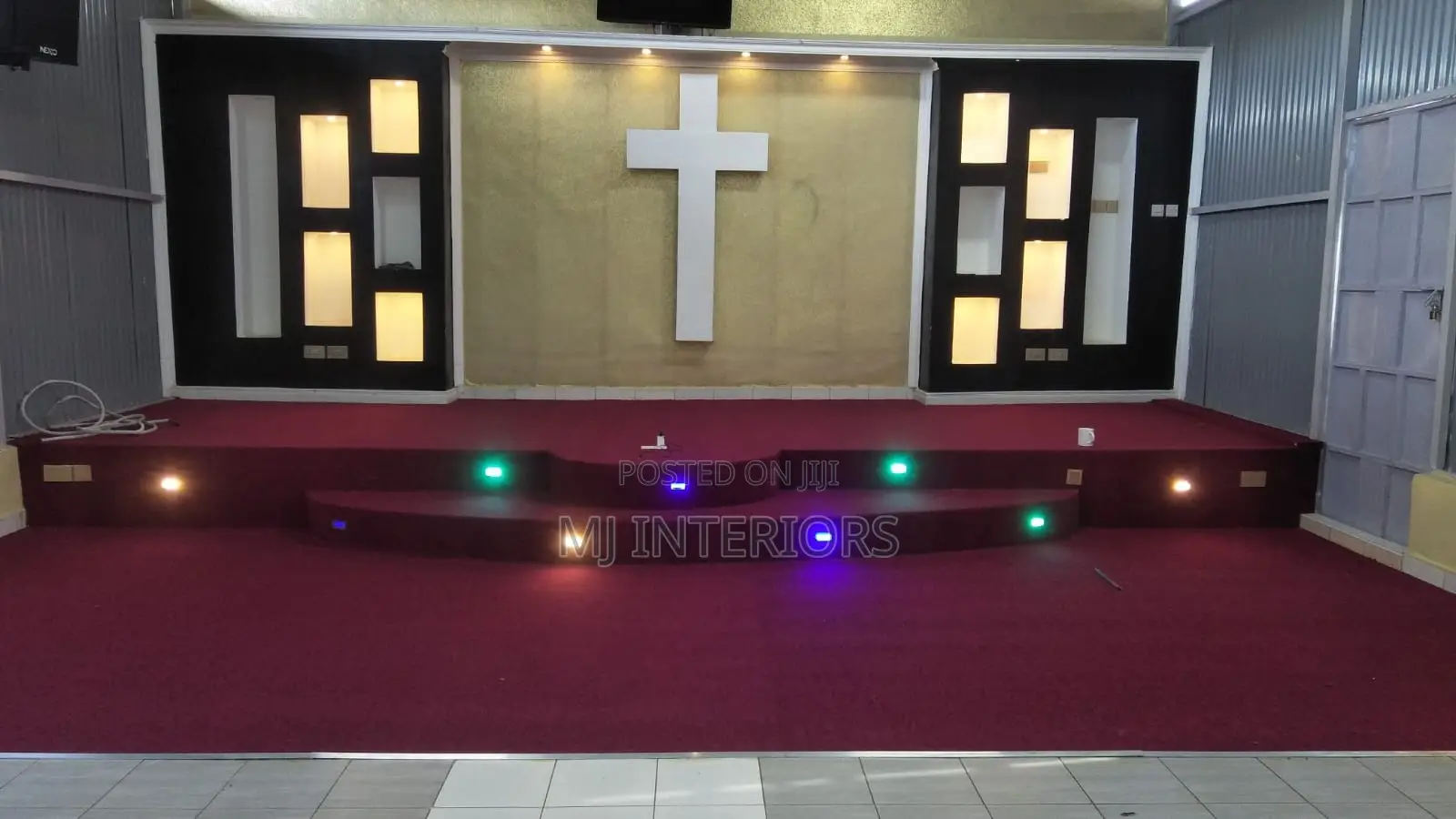 Maroon Wall to Wall Carpet for Church Reception and Halls