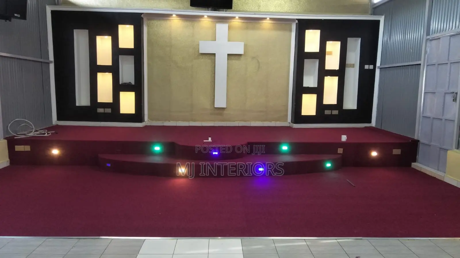 Non Slip Maroon Wall to Wall Carpet for Church Flooring