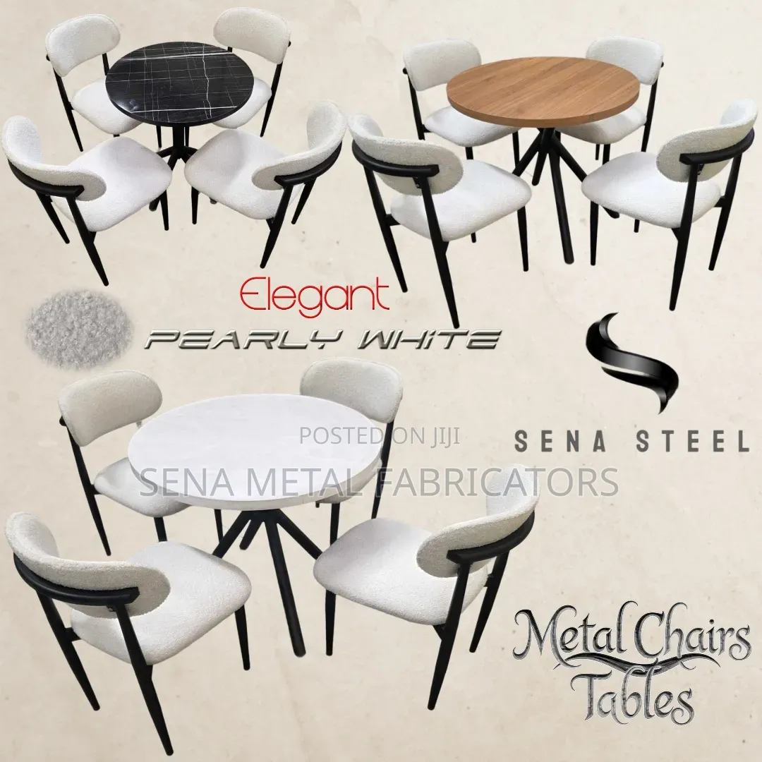 Elegant Pearly White Dining Chairs - Set of 4