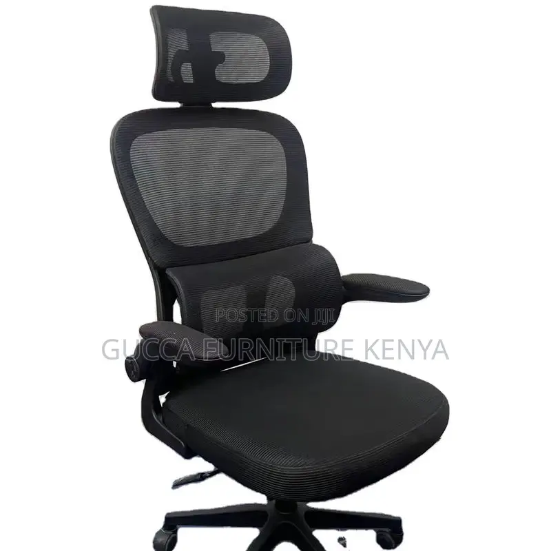 High Back Ergonomic Flip Arm Computer Seat