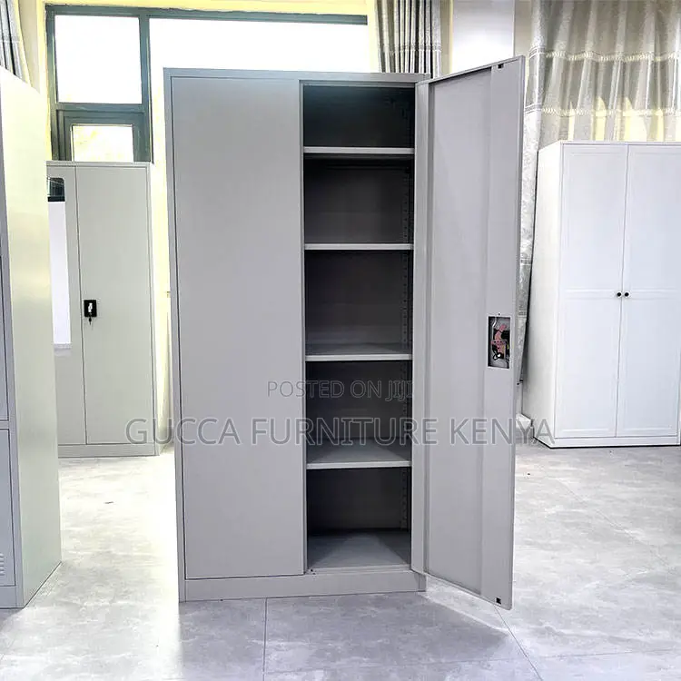2-Door White Full Metal Storage Office Cabinet