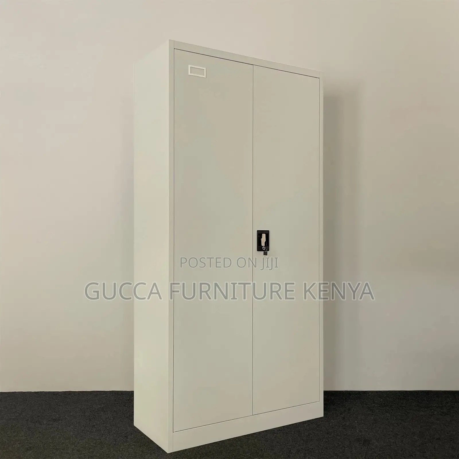 2-Door White Full Metal Storage Office Cabinet