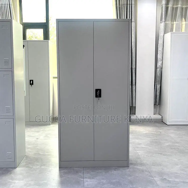 2-Door White Full Metal Storage Office Cabinet