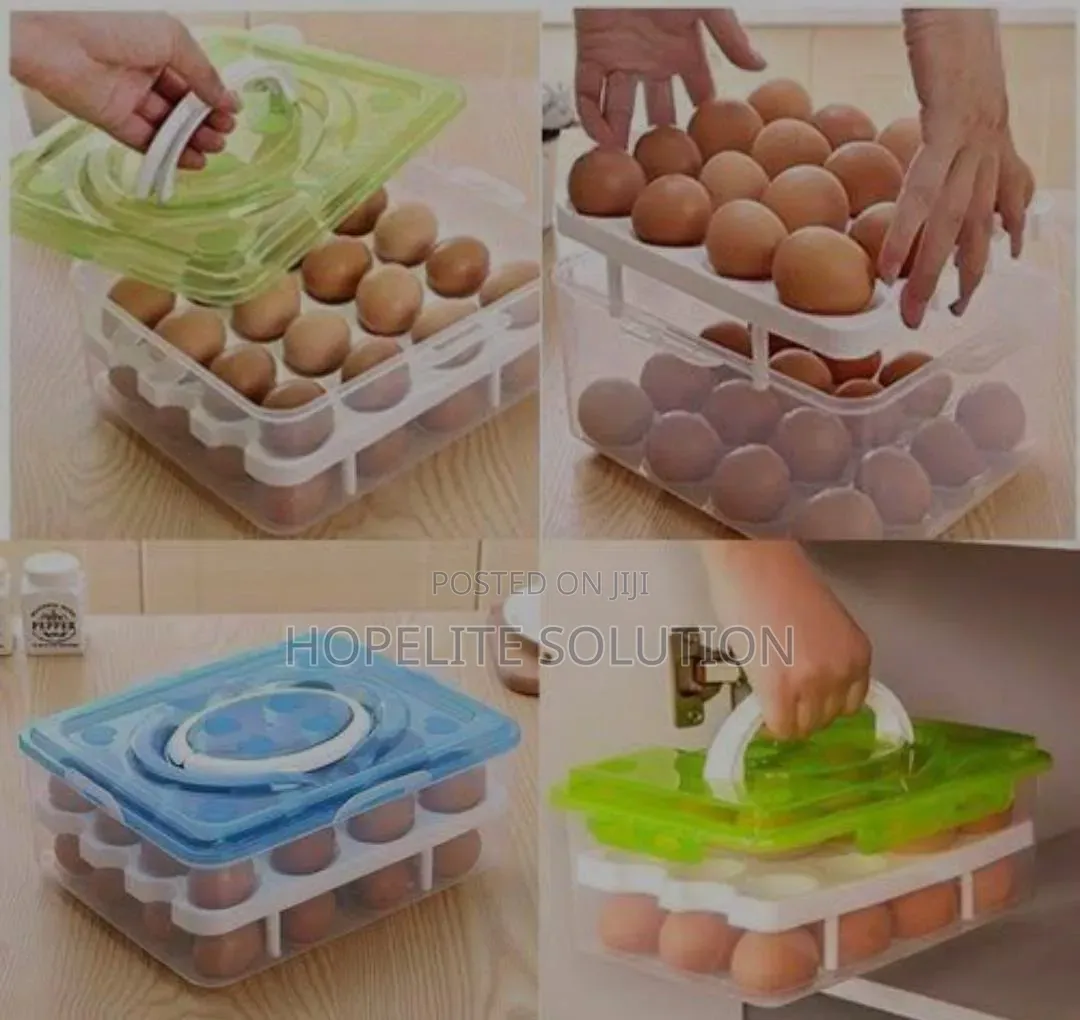 2 Layers 32pc Egg Tray Orgnizer
