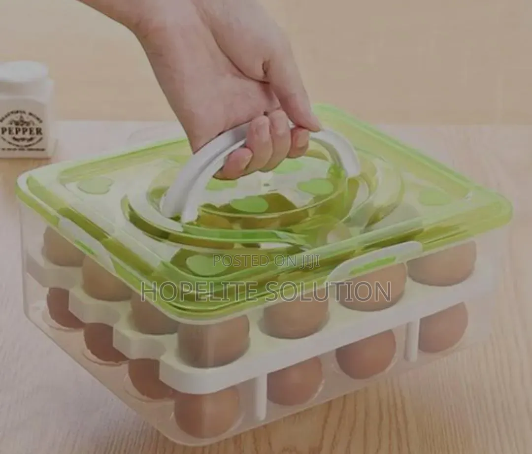 2 Layers 32pc Egg Tray Orgnizer