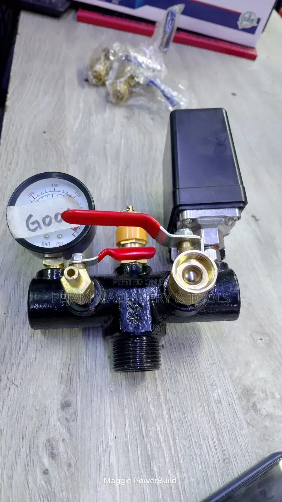 Air Compressor Pressure Control Switch Assembly With Gauge/Regulator