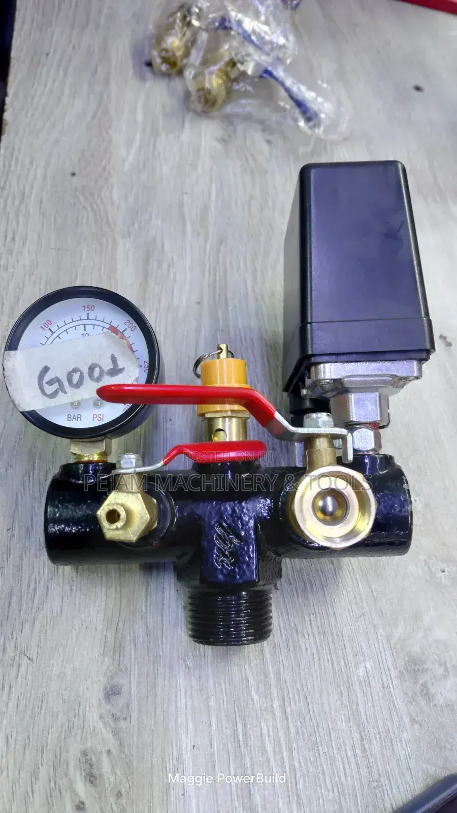 Air Compressor Pressure Control Switch Assembly With Gauge/Regulator