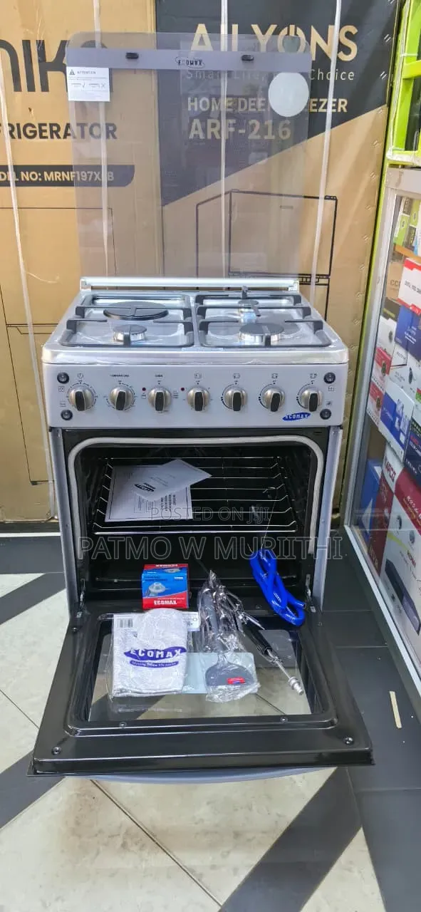 Ecomax Standing Cooker 60×60 3g + 1 Electric Hot Plate Electric Oven