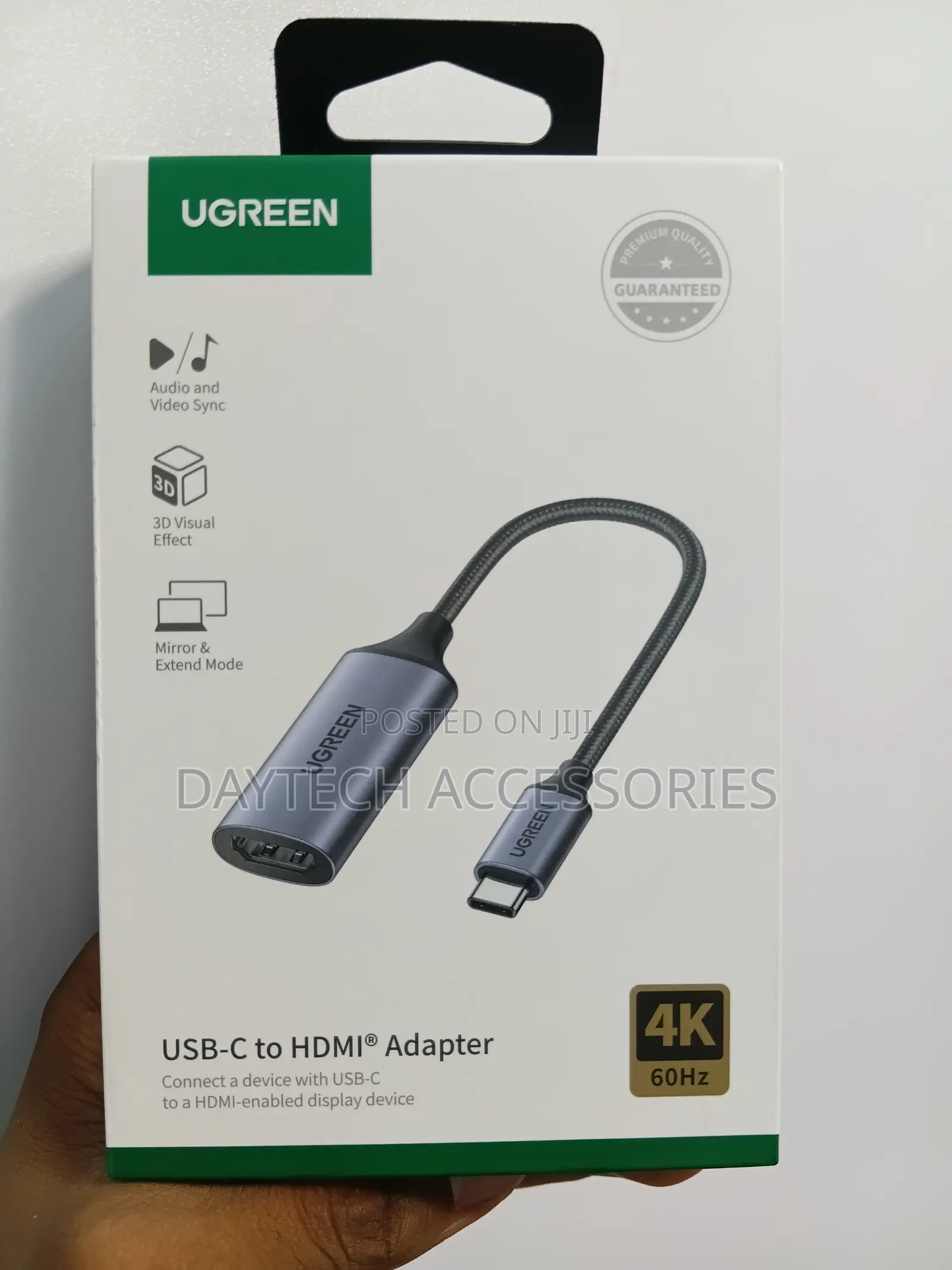 Ugreen Cm297 Usb-C to Hdmi Adapter - Uhd 15cm Plug Play.