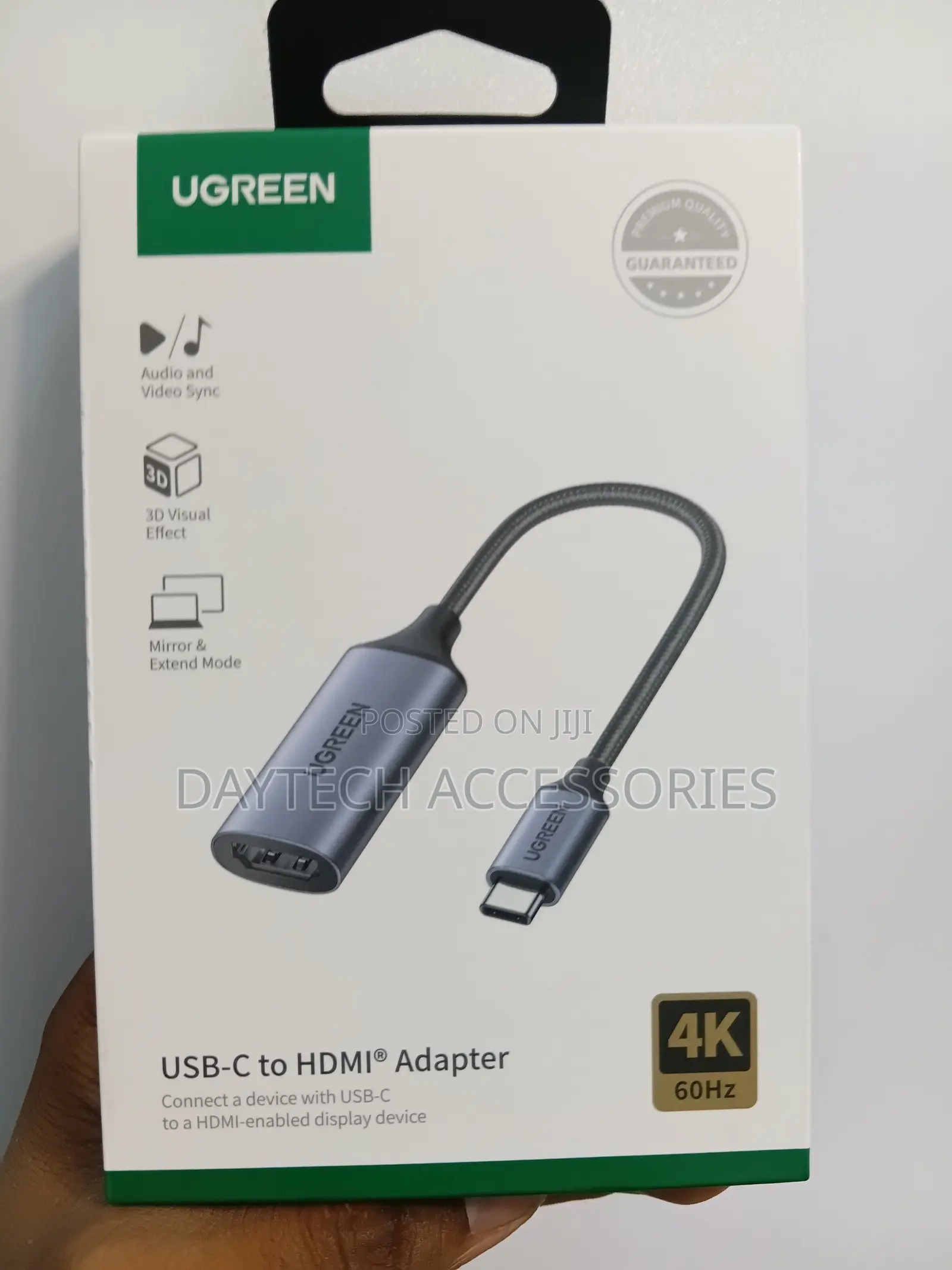Ugreen Cm297 Usb-C to Hdmi Adapter - Uhd 15cm Plug Play.