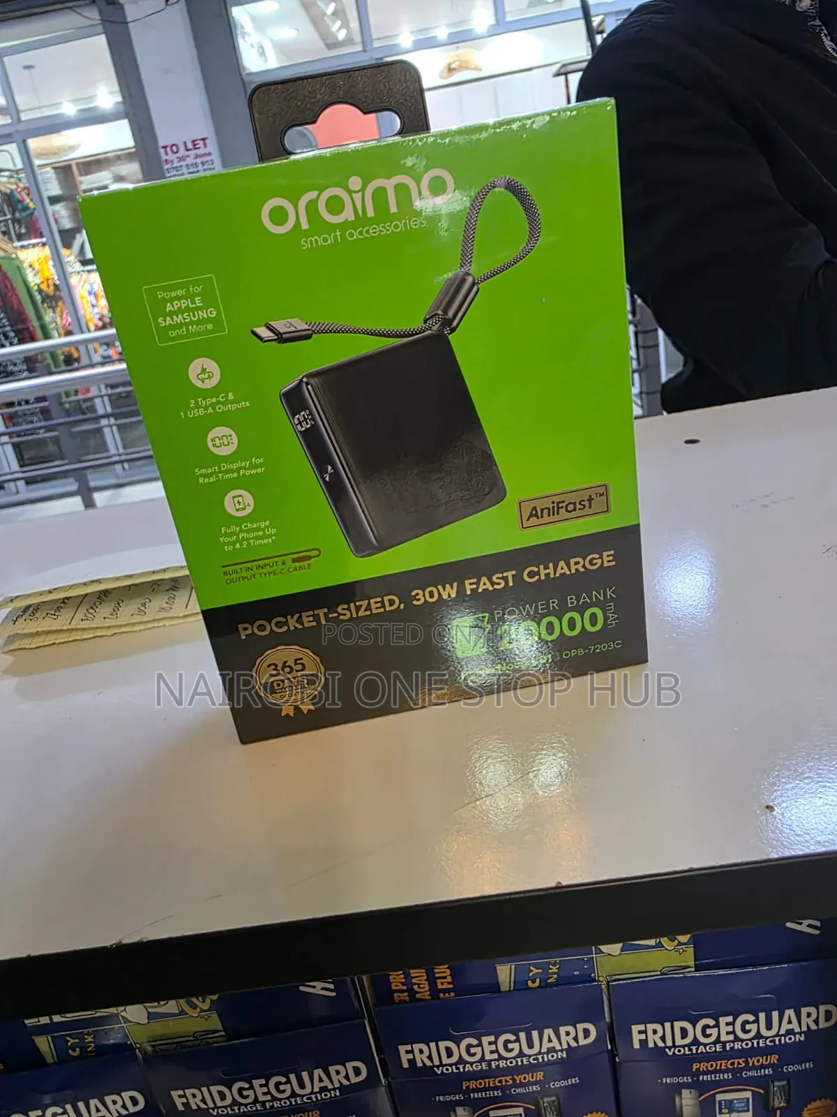 Oraimo Powerbank 20000mmah Pocket Size