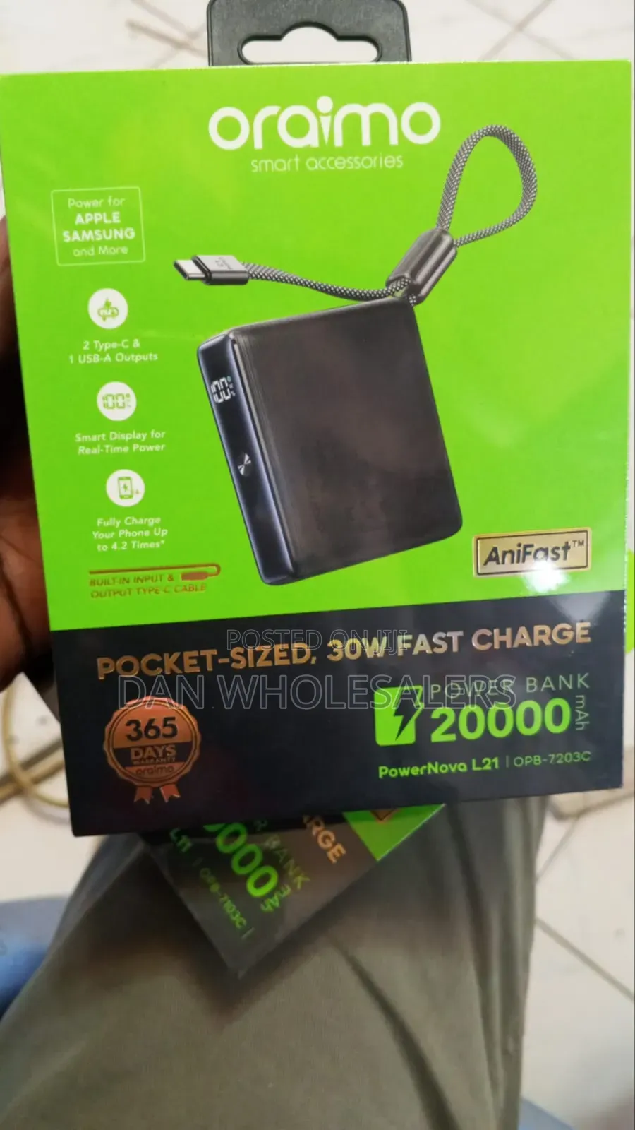 Oraimo 20000mah Fast Bank