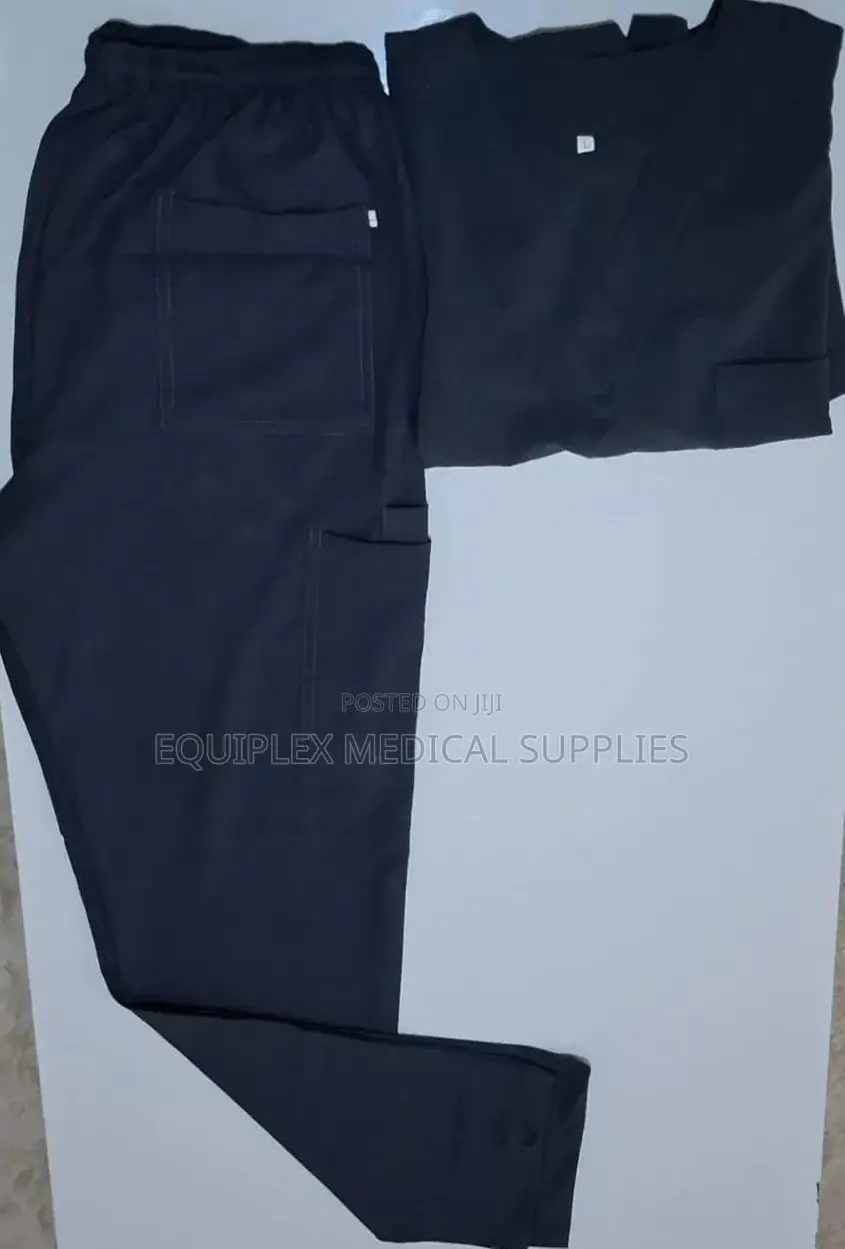Black Nurses Theatre Scrubs (All Sizes | Pure Cotton)