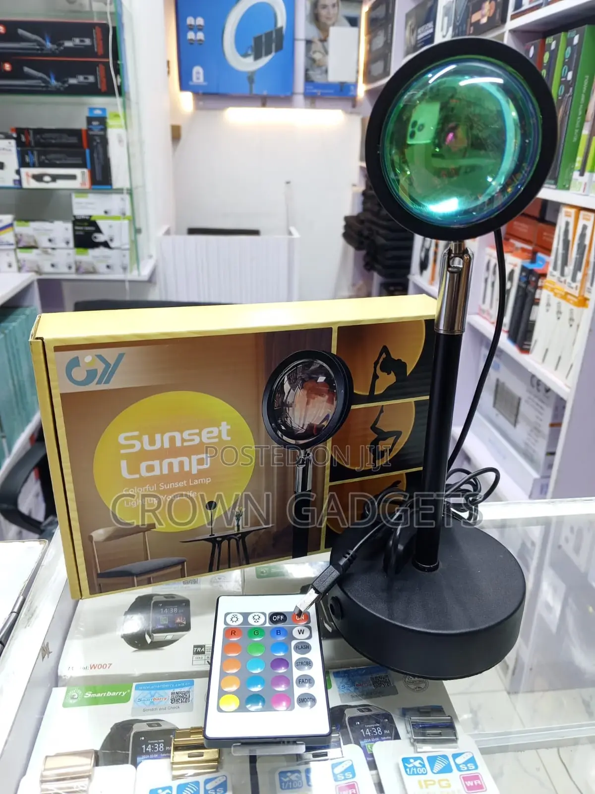 Led Sunset Lamp Remote Control Ambient Projection Light