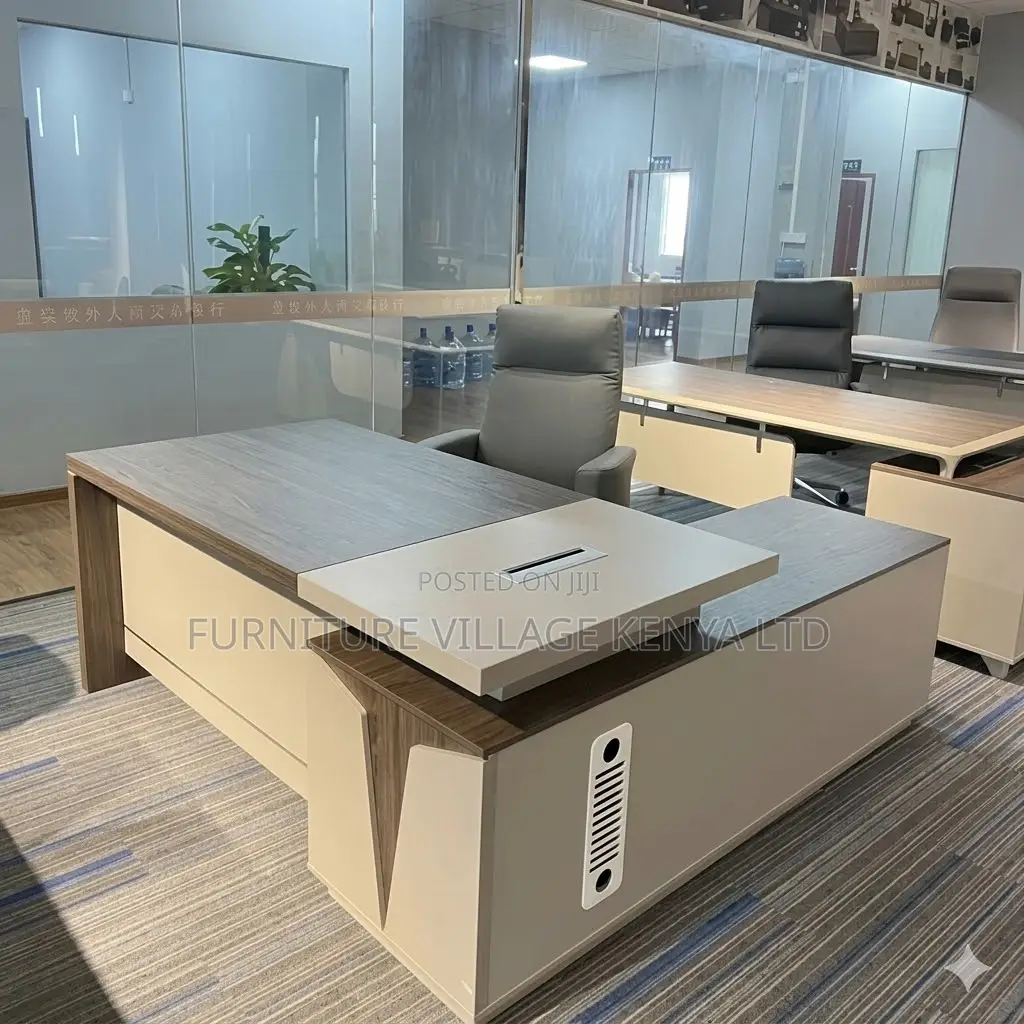 1.6 Meters Imported Gray Wood L-Shaped Table