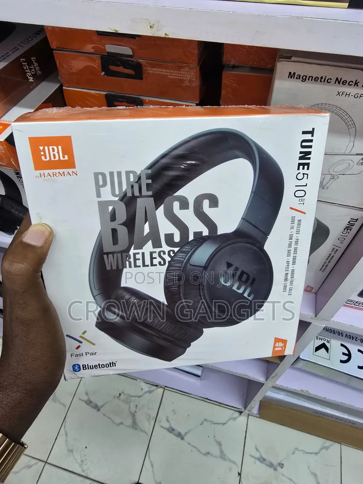 JBL Tune 510bt Foldable Bluetooth Headphones Black