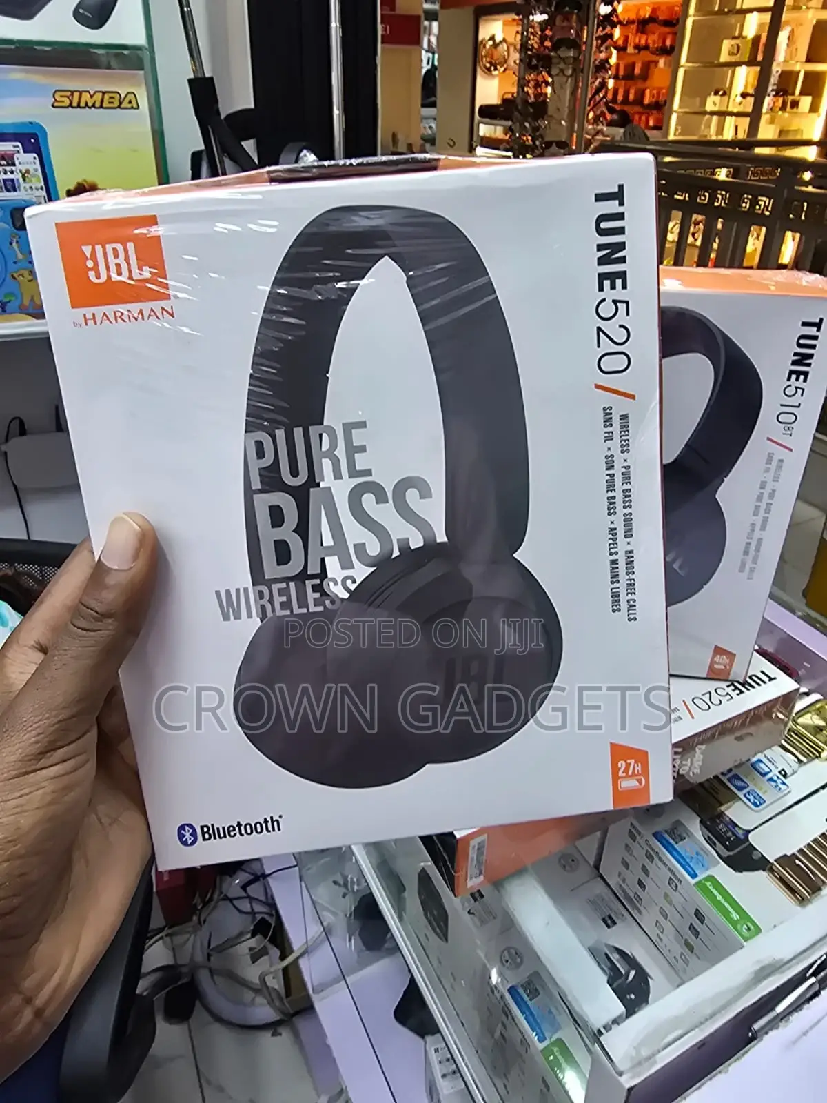 JBL 520bt Bluetooth Headphones Hands-Free Calls Black