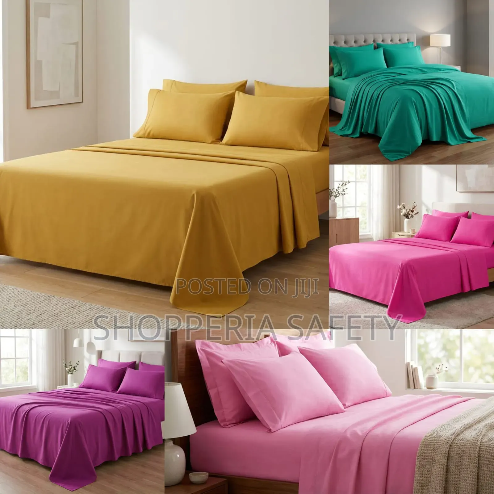 Flat Plain Coloured Pure Cotton Bedsheets