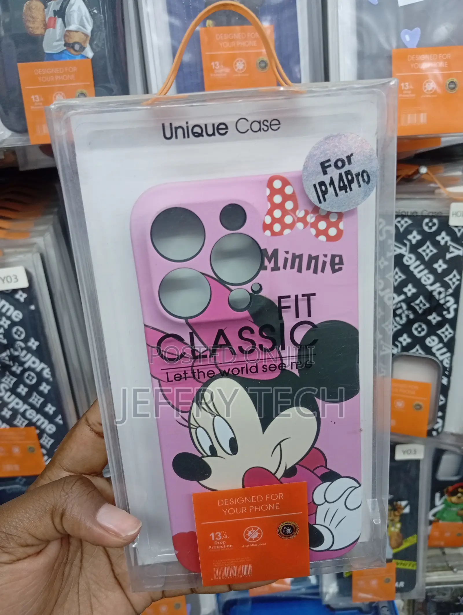 Pink Minnie Mouse "Unique Case" Designed for an Apple iPhone 14 Pro