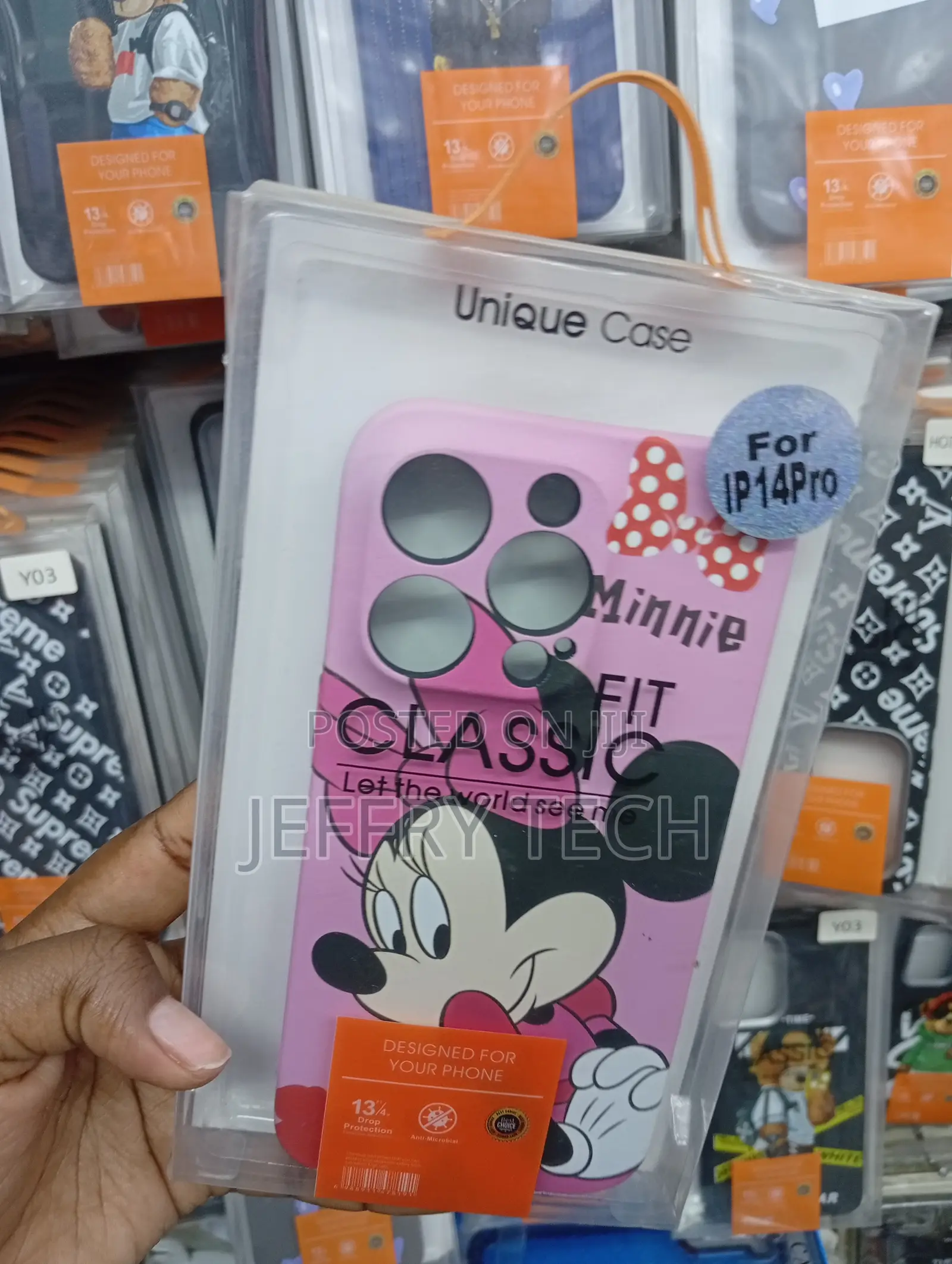 Pink Minnie Mouse "Unique Case" Designed for an Apple iPhone 14 Pro