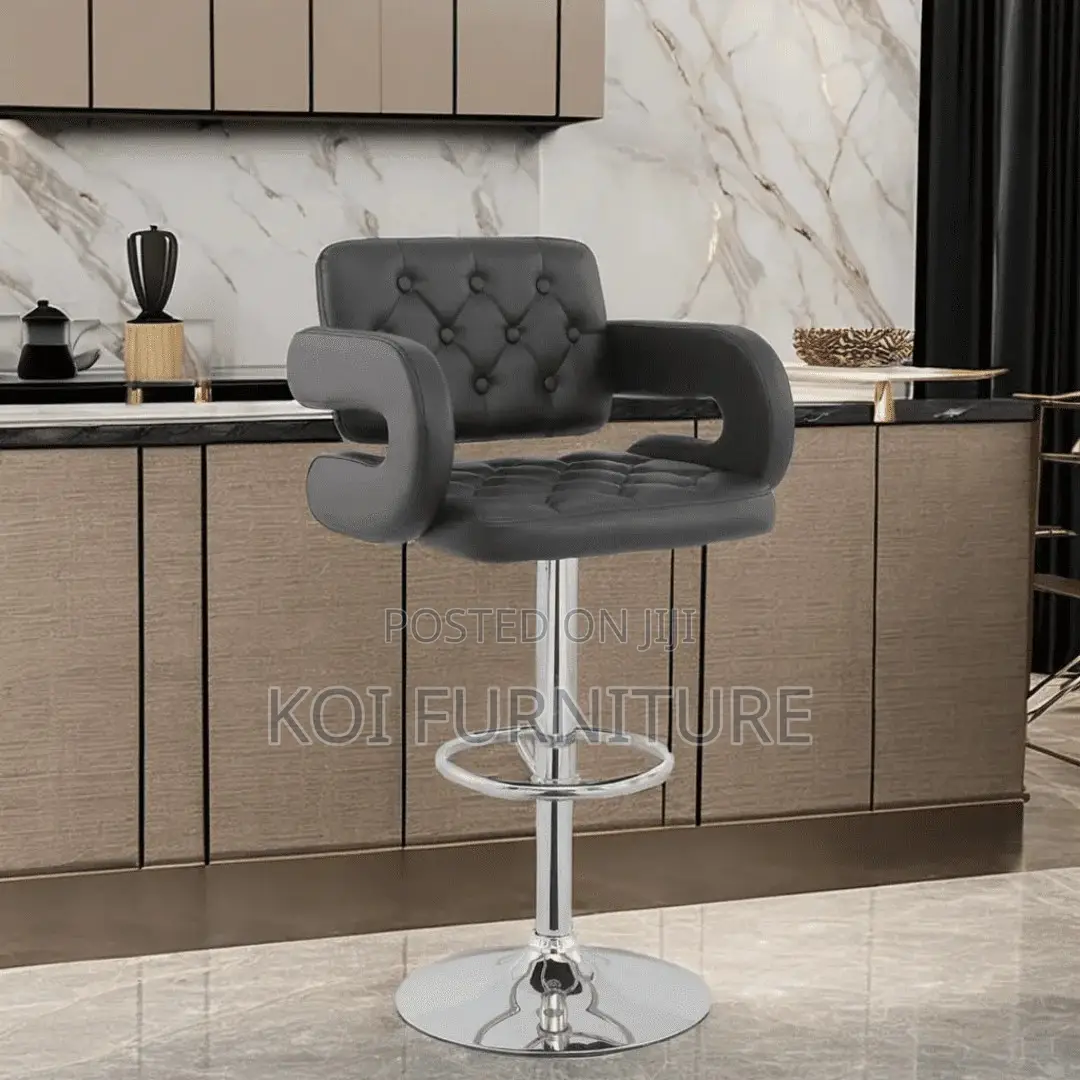Barstool : Modern Black Pu Leather Swivel Counter Barstools