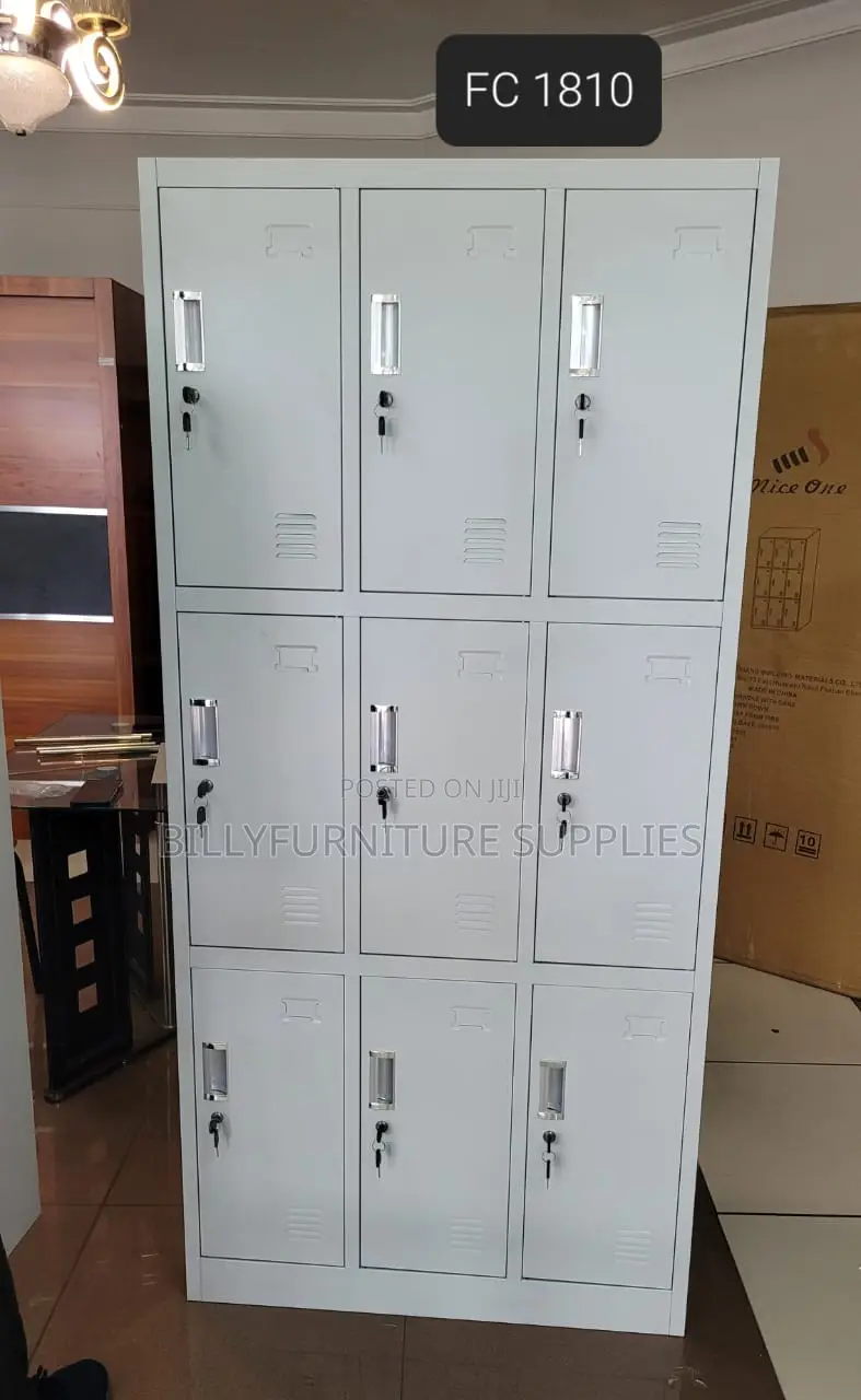9 Lockers Storage Cabinet in Nairobi – Secure Office School Storage