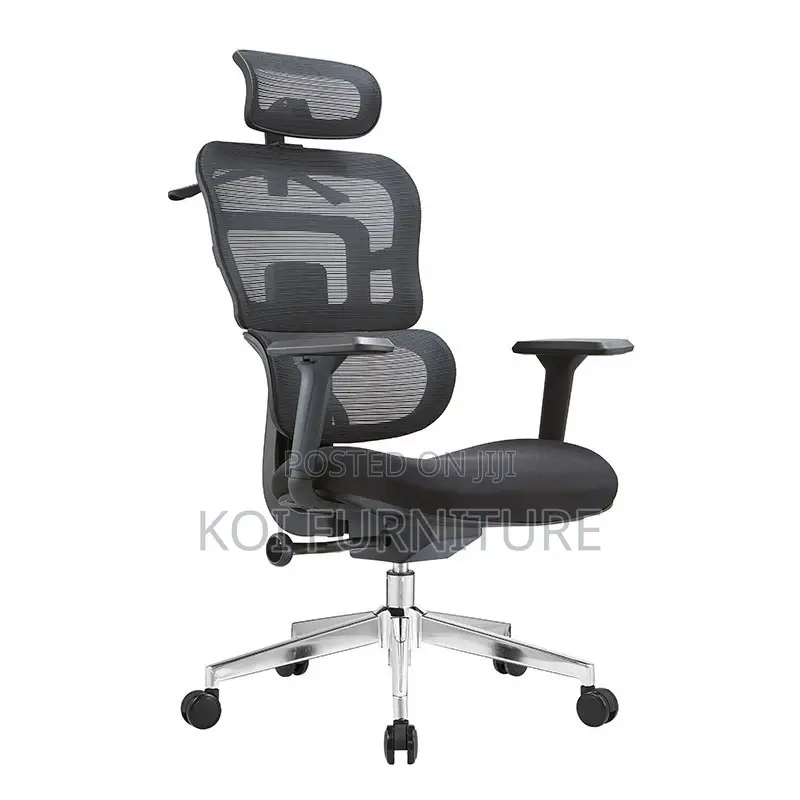 Office Chair P12n Black High-Back Ergonomic Mesh Office Chair