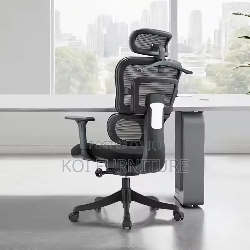 Office Chair P12n Black High-Back Ergonomic Mesh Office Chair