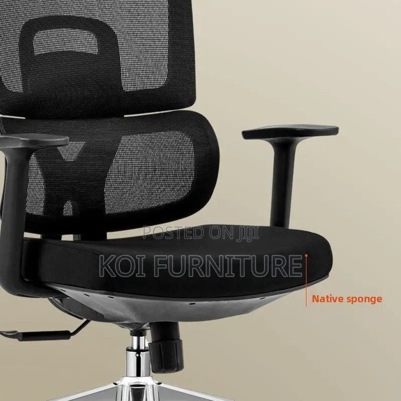Office Chair P12n Black High-Back Ergonomic Mesh Office Chair